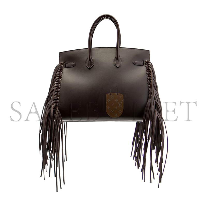H**mes MASTER BIRKIN 35 SELLIER ANATE CHOCOLATE PALLADIUM HARDWARE (35*27*13cm)
